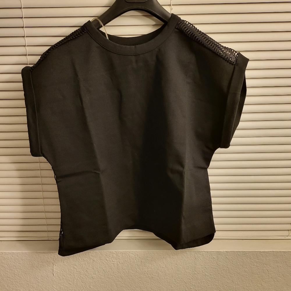 Women's black back netted top "M"